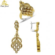 Gümüş Otantik Taşlı Set